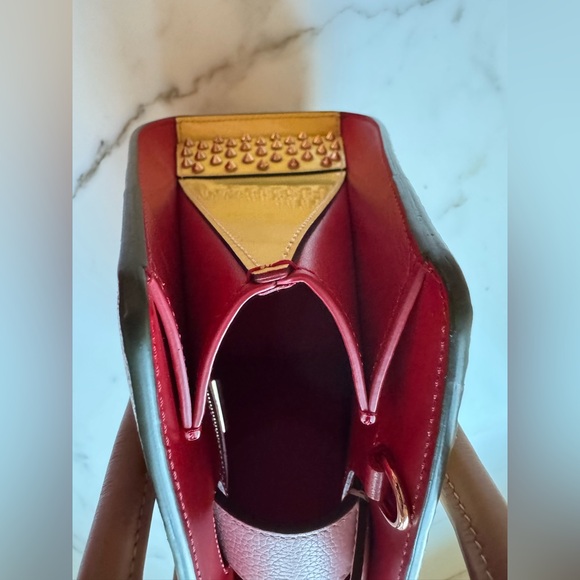 CHRISTIAN LOUBOUTIN - RARE! -  Paloma Watersnake Floral Studded Tote 9” no strap - Picture 13 of 15